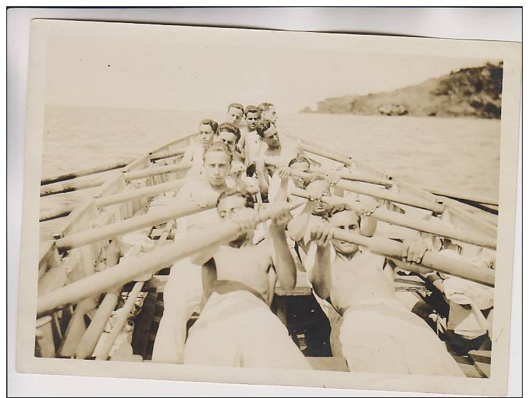 Marina Madeira 1929 Campagna Regia Nave Cristoforo Colombo I Vogatori Fotografia R.Accademia Livorno - Guerra, Militari