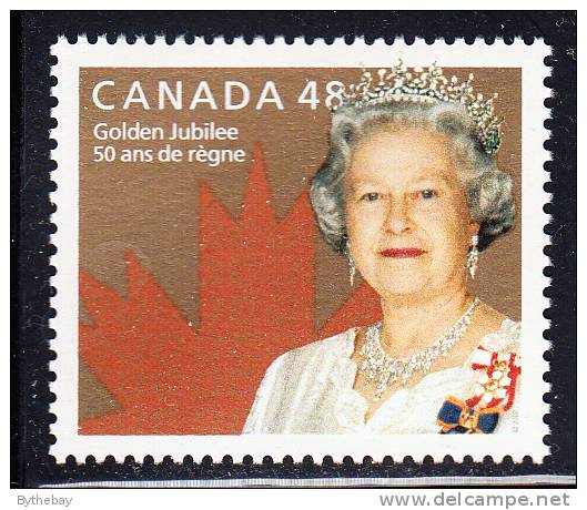 Canada MNH Scott #1932 48c Queen Elizabeth II Golden Jubilee - Unused Stamps