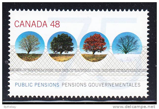 Canada MNH Scott #1959 48c Tree Depicted In Four Seasons - Public Pensions 75th Anniversary - Nuevos