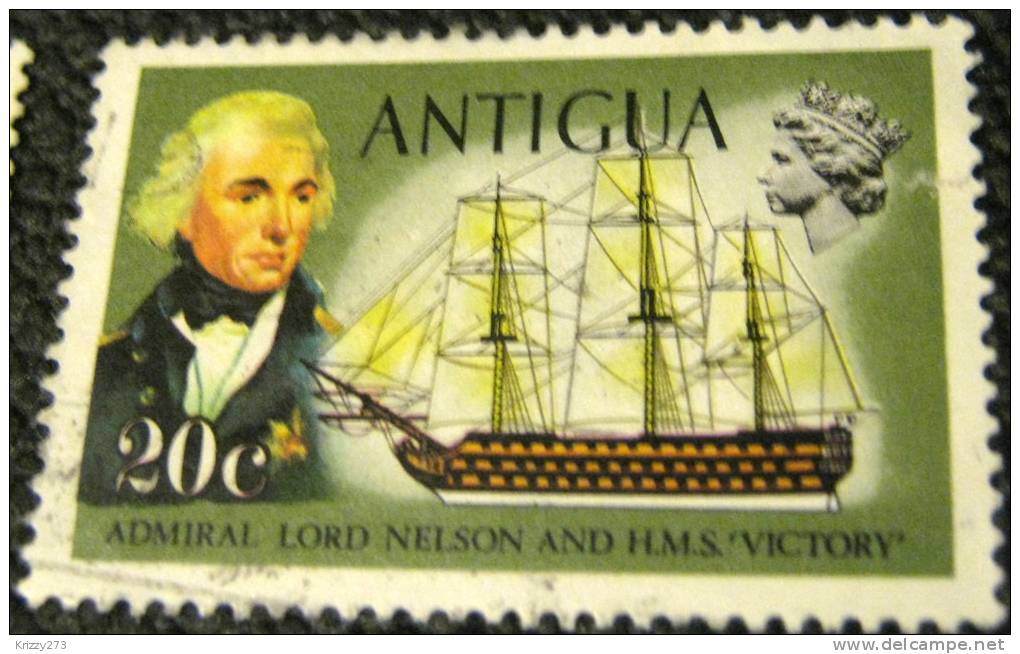 Antigua 1970 Admiral Lord Nelson And HMS Victory 20c - Used - 1960-1981 Autonomie Interne