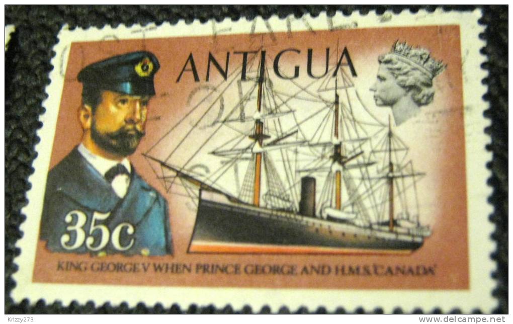 Antigua 1970 King George V And HMS Canada 35c - Used - 1960-1981 Autonomie Interne