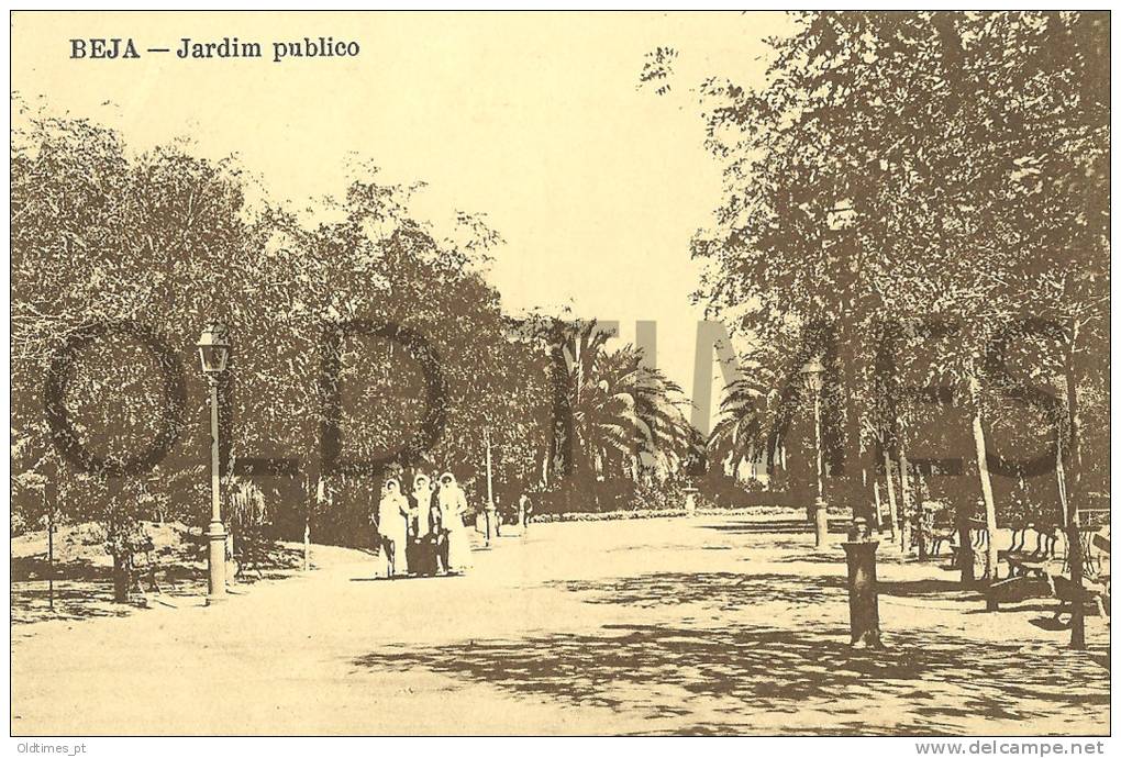PORTUGAL - BEJA - JARDIM PUBLICO - 1910 PC - Beja
