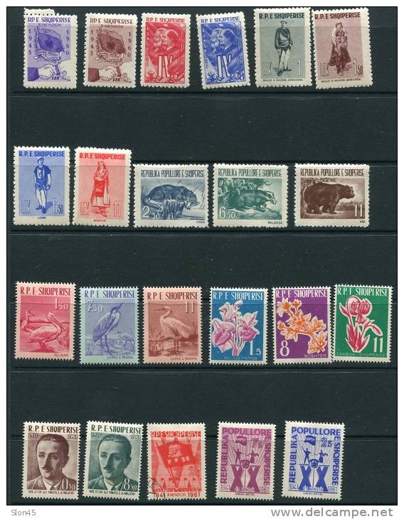 Albania 1961 Mi 619-641 MH Complete Year (-1 Stamp) - Albania