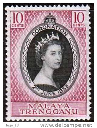 1953 QUEEN ELIZABETH CORONATION  MALAYA TRENGGANU - Trengganu