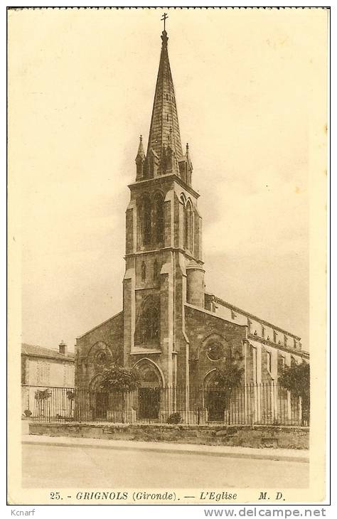 CP De GRIGNOLS "  L'église " . - Langon