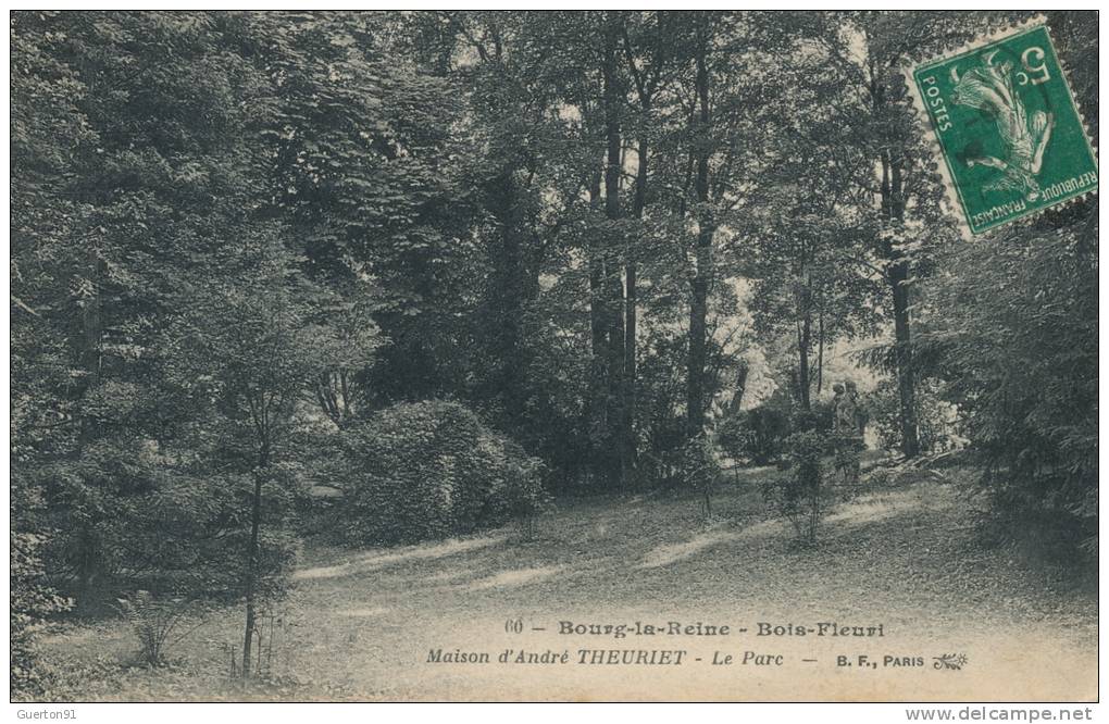 ( CPA 92)  BOURG-LA-REINE  /  BOIS-FLEURI  /  Maison D' André Theuriet  -  Le Parc  - - Bourg La Reine