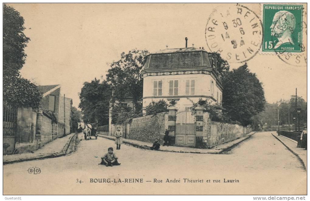 ( CPA 92)  BOURG-LA-REINE  /  Rue André Theuriet Et Rue Laurin  - - Bourg La Reine