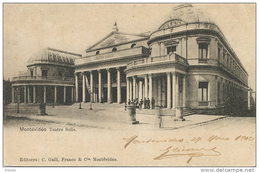 Montevideo Teatro Solis  C. Galli 1902 - Uruguay