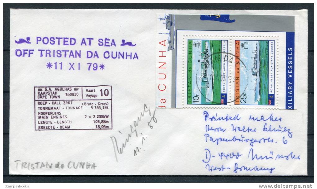 1979 Tristan Da Cunha Ship Cover - Tristan Da Cunha