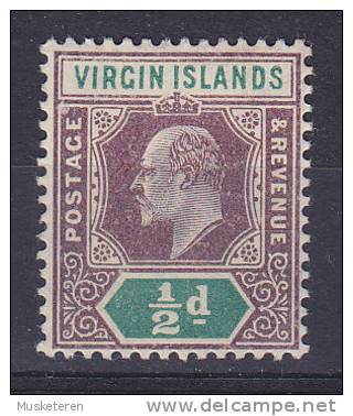 British Virgin Islands 1904 Mi. 26     ½ P King Edward VII. MH* - Iles Vièrges Britanniques