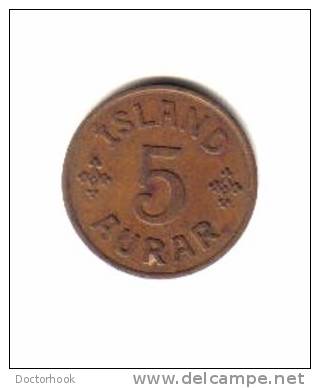 ICELAND    5  AURAR  1942  (KM# 7.2) - Iceland