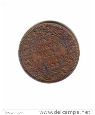 INDIA    1/4  ANNA  1935  (KM# 512) - Indien