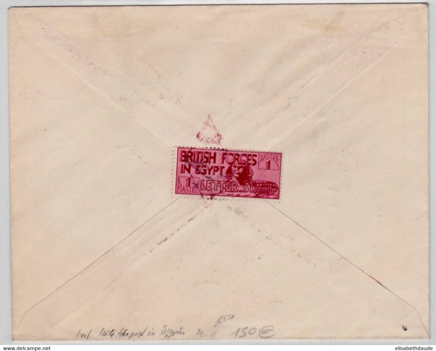 1936 - RARE TIMBRE DES FORCES BRITANNIQUES En EGYPTE Sur ENVELOPPE Pour ILE De MAN - Service