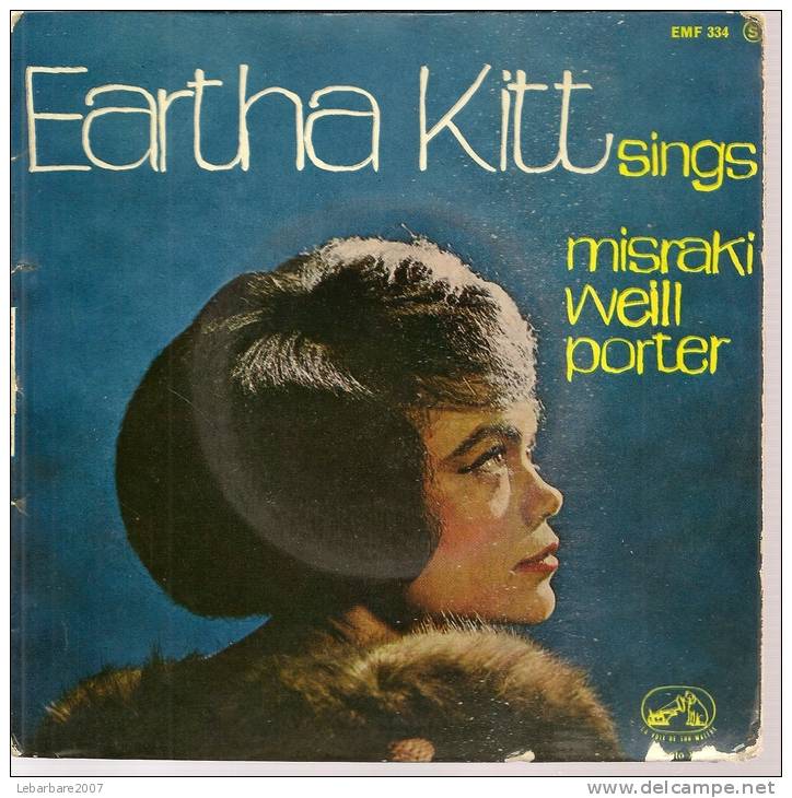45 Tours EP - EARTHA KITT  - LA VOIX DE SON MAITRE 334  -   " CHEZ MOI " +  3 - Andere - Engelstalig