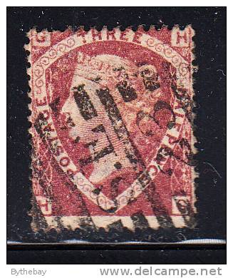 Great Britain Used Scott #32 1 1/2p Victoria Plate 1 Position ´HG´ - Nibbed Perfs - Oblitérés