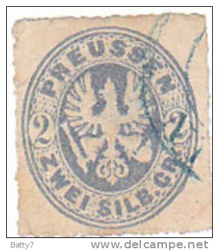 GERMANIA ANTICHI STATI 1861 PRUSSIA - AQUILA - USATO - Usati