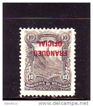 1893 Nicaragua Oficial # O70, Inverted Optd, MH* . See Scan - Nicaragua