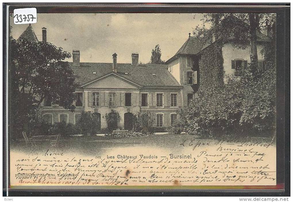 DISTRICT DE ROLLE /// CHATEAU DE BURSINEL - TB - Bursinel