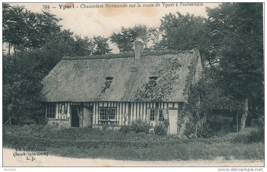 YPORT - Chaumière Normande Sur La Route De YPORT à FROBERVILLE - Yport