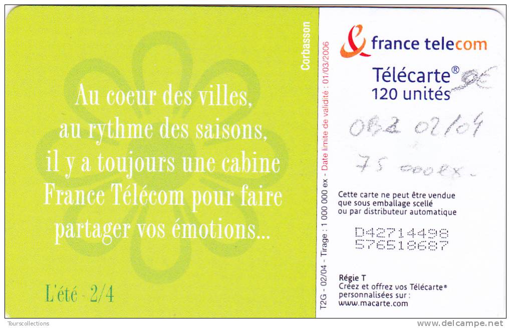 TELECARTE 120 U @ F 1313C @ LA VILLE été 75 000 Ex @ OB2 - 02/2004 - 2004