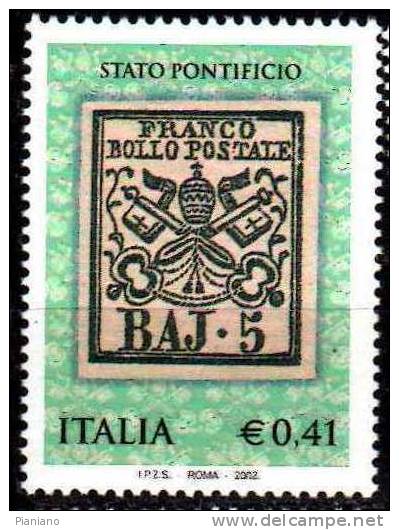 PIA - ITALIA - 2002 : 150° Anniversario Dell´emissione Dei Francobolli Dello Stato Pontificio   - (SAS  2650) - 2001-10:  Nuovi