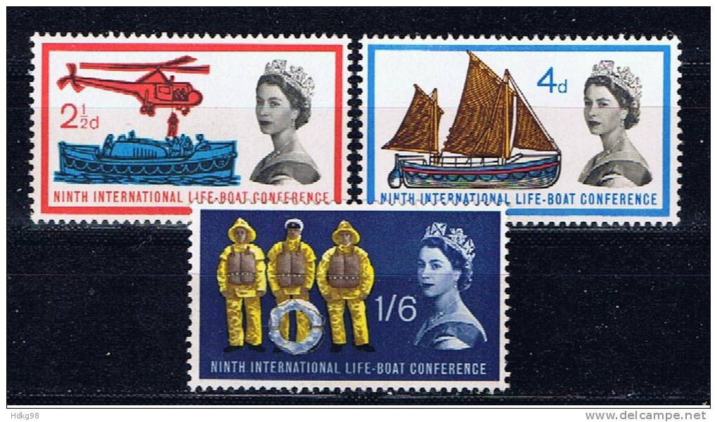 GB Großbritannien 1963 Mi 359-61 Mnh Seenotrettung - Nuevos