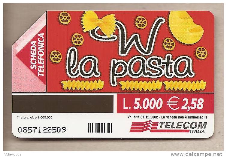 Italia - Scheda Telefonica Usta Da £ 5000/€ 2,58 - La Pasta - Rotelle - Food