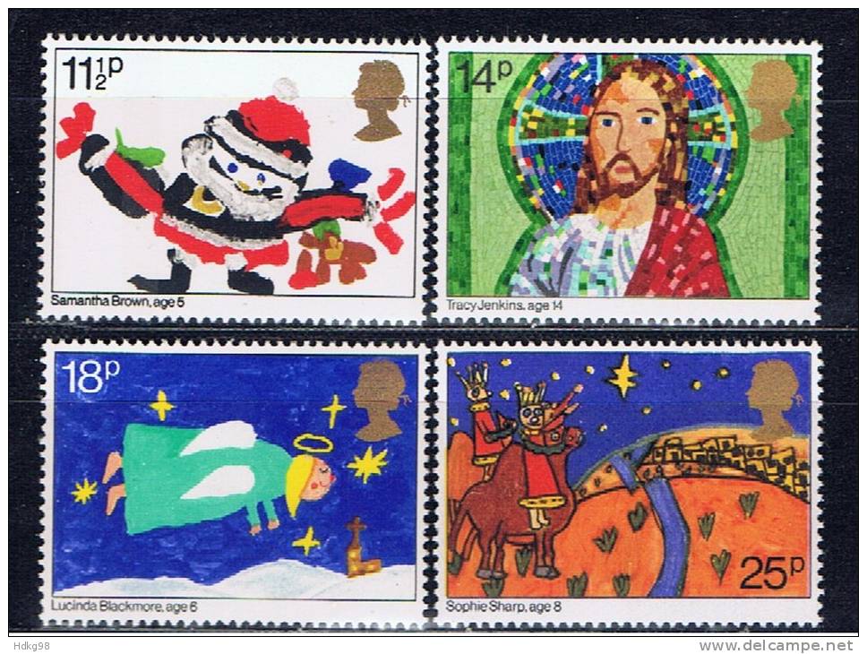 GB Großbritannien 1981 Mi 895-97 899 Mnh Weihnachten - Ungebraucht