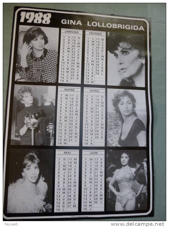 Calendrier Gina Lollobrigida 1988. - Formato Grande : 1981-90