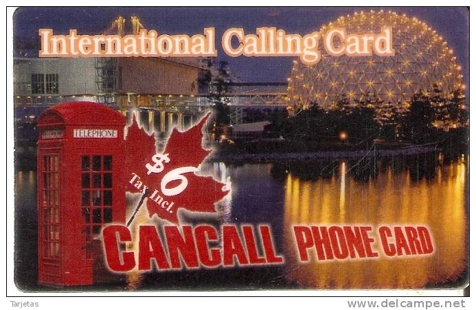 TARJETA DE CANADA DE CANCALL PHONECARD DE UNA CIUDAD  $6 - Kanada