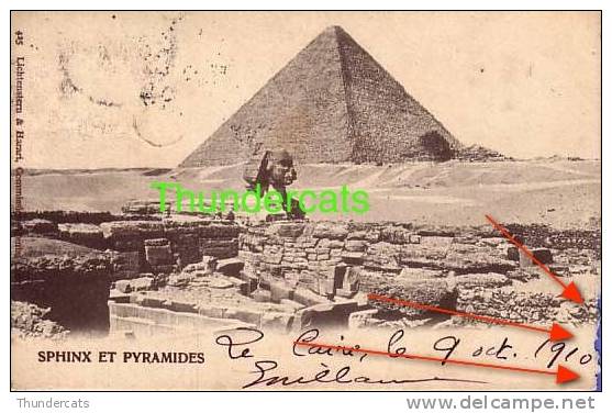 CPA EGYPTE EGYPT SPHINX ET LES PIRAMIDES LE CAIRE - Autres & Non Classés