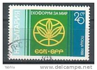 BULGARIA / BULGARIE - 1988 - Forum De La Paix - 1v Obl. - Used Stamps