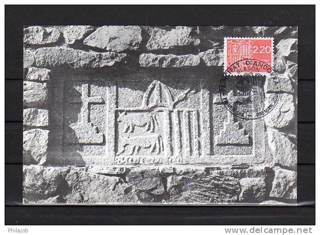 Tirage = 400 Ex. ANDORRE CM De 1988 N° YT  366 "  BLASON D´ANDORRE " + Prix Dégressif ! - Cartes-Maximum (CM)