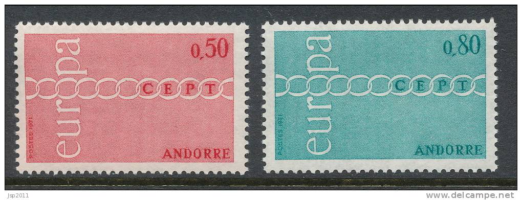 Europa CEPT 1971, Andorra, France, MNH** - 1971