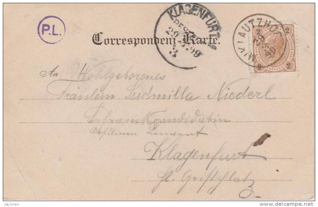 --vintage-postcard-osterr Eich-karnten-gruss Aus Miklautzhof-1899 - Autres & Non Classés