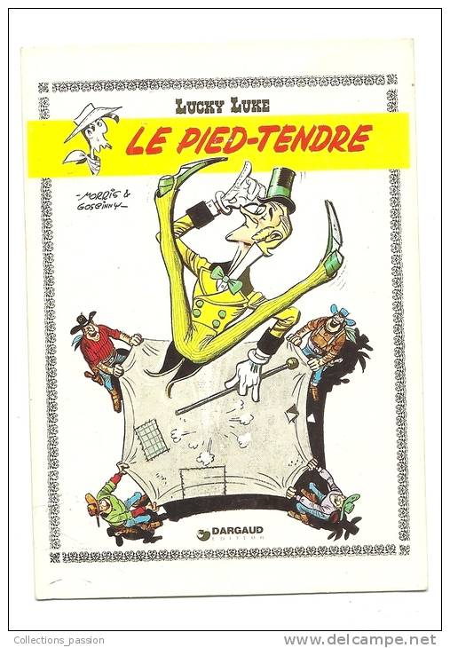 Cp, Bandes Dessinées, Lucky Luke, Le Pied-Tendre, Voyagée 1989 - Comics