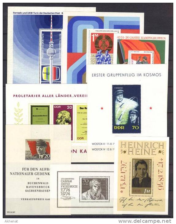 VER47 - GERMANIA DDR , 5 Foglietti Diversi  ***  MNH - Carnets