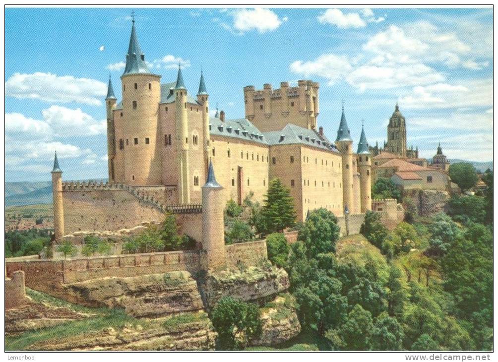 Spain, Segovia, Alcazar Castle And The Cathedral, Unused Postcard [12010] - Segovia