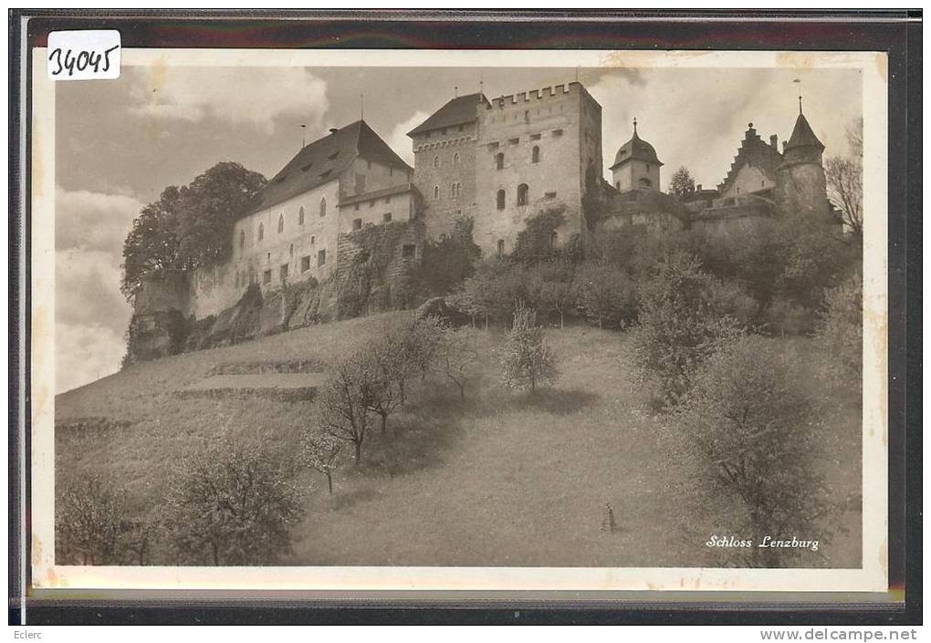 SCHLOSS LENZBURG - TB  ( PAPIER VERT COLLE AU DOS ) - Lenzburg