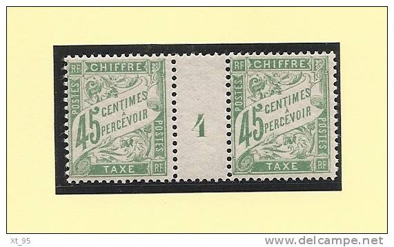 Taxe N°36 - 1924 - Millesime 4 - Taxe Duval - 45cts - ** Neuf Sans Charniere - Cote 75€ - Millésimes