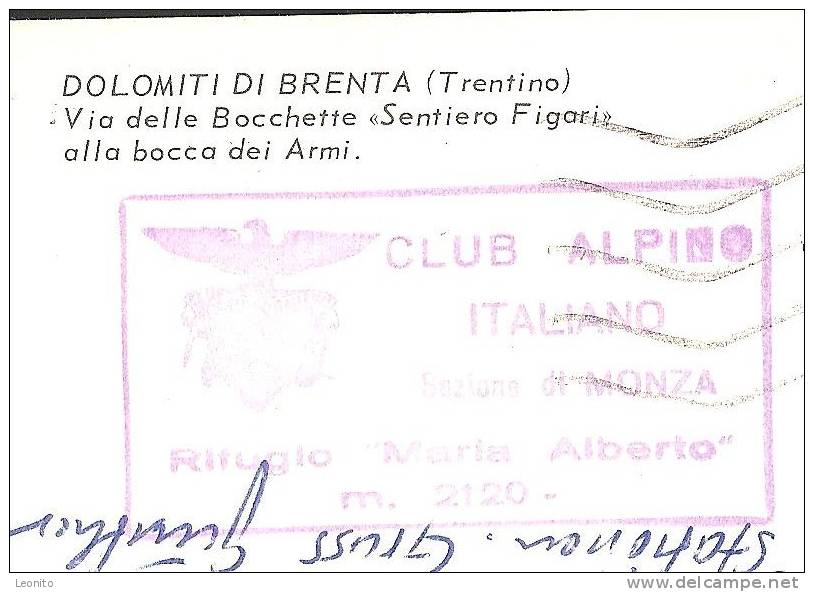 RIFUGIO MARIA ALBERTO Via Delle Bocchette Sentiero Figari Trento 1977 - Trento
