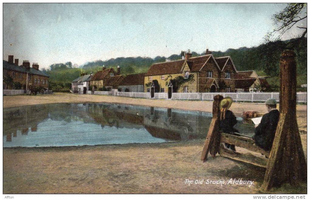 Aldbury The Old Stocks 1905 Postcard - Hertfordshire