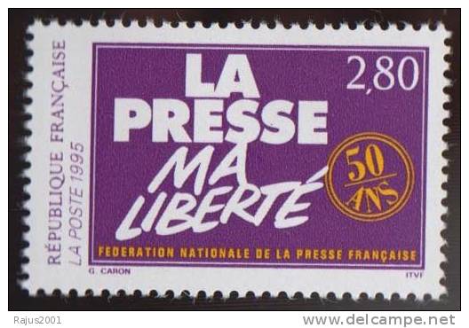 French National Press Federation, Journalism, MNH 1995 Scott 2448 France - Neufs