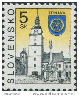 CZ1368 Slovakia 1998 Building Emblem Of The City 1v MNH - Ungebraucht