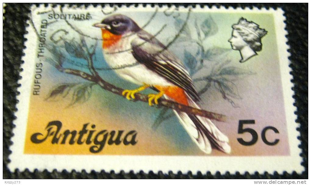 Antigua 1976 Rufous Throated Solitaire 5c - Used - 1960-1981 Ministerial Government