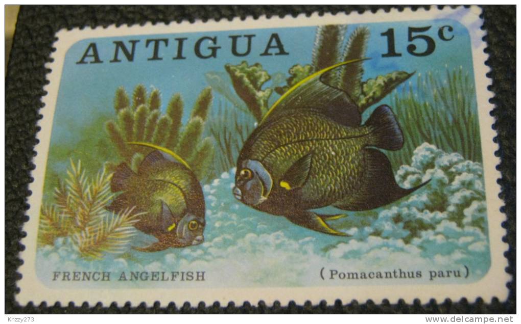 Antigua 1976 French Angel Fish 15c - Used - 1960-1981 Autonomía Interna