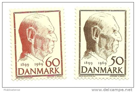 1969 - Danimarca 488/89 Re Federico IX       C1917     ----- - Ongebruikt