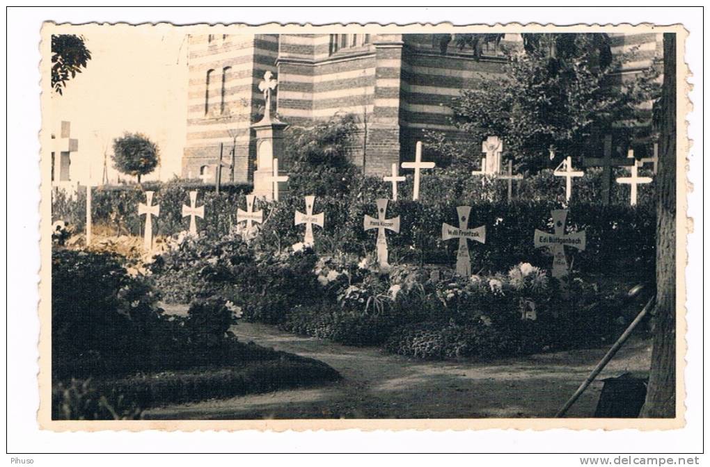 D3172     KÖNIGHOVEN : Friedhof Mit Graben Von Gefallene Soldaten ( 1944) (RPPC)( Kerkhof, Cimertery) - Euskirchen