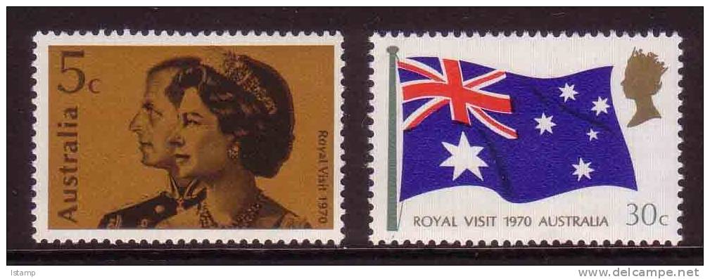 ⭕1970 - Australia ROYAL VISIT - Set 2 Stamps MNH⭕ - Mint Stamps