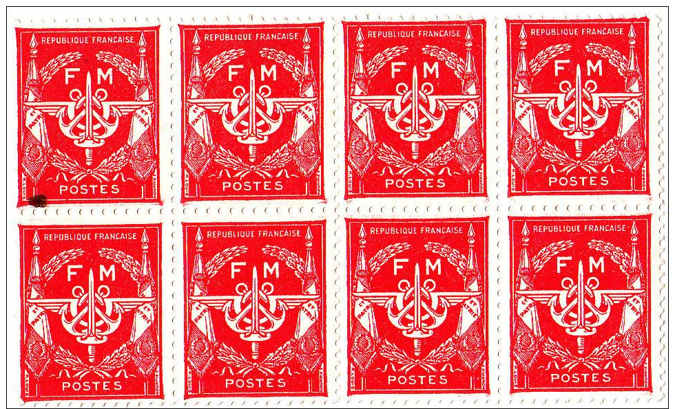 Lot De  16 Timbres Franchise Militaire Neufs Mint Stamps  Variete De Couleur - Military Postage Stamps